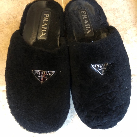 Prada Sherling Slides - Picture 1 of 4